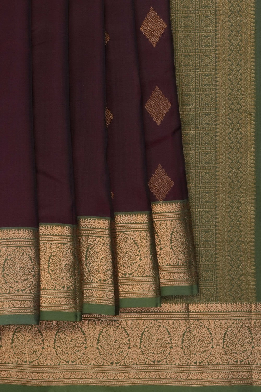 Image of Brown South Silk Saree