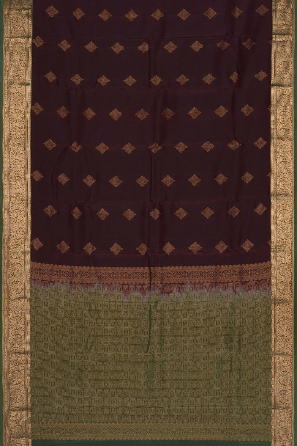 Image of Brown South Silk Saree