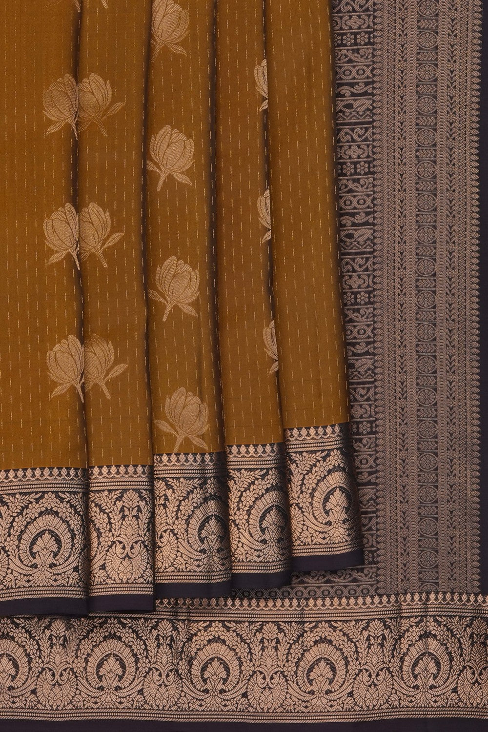 Image of Honey Brown South Silk Saree