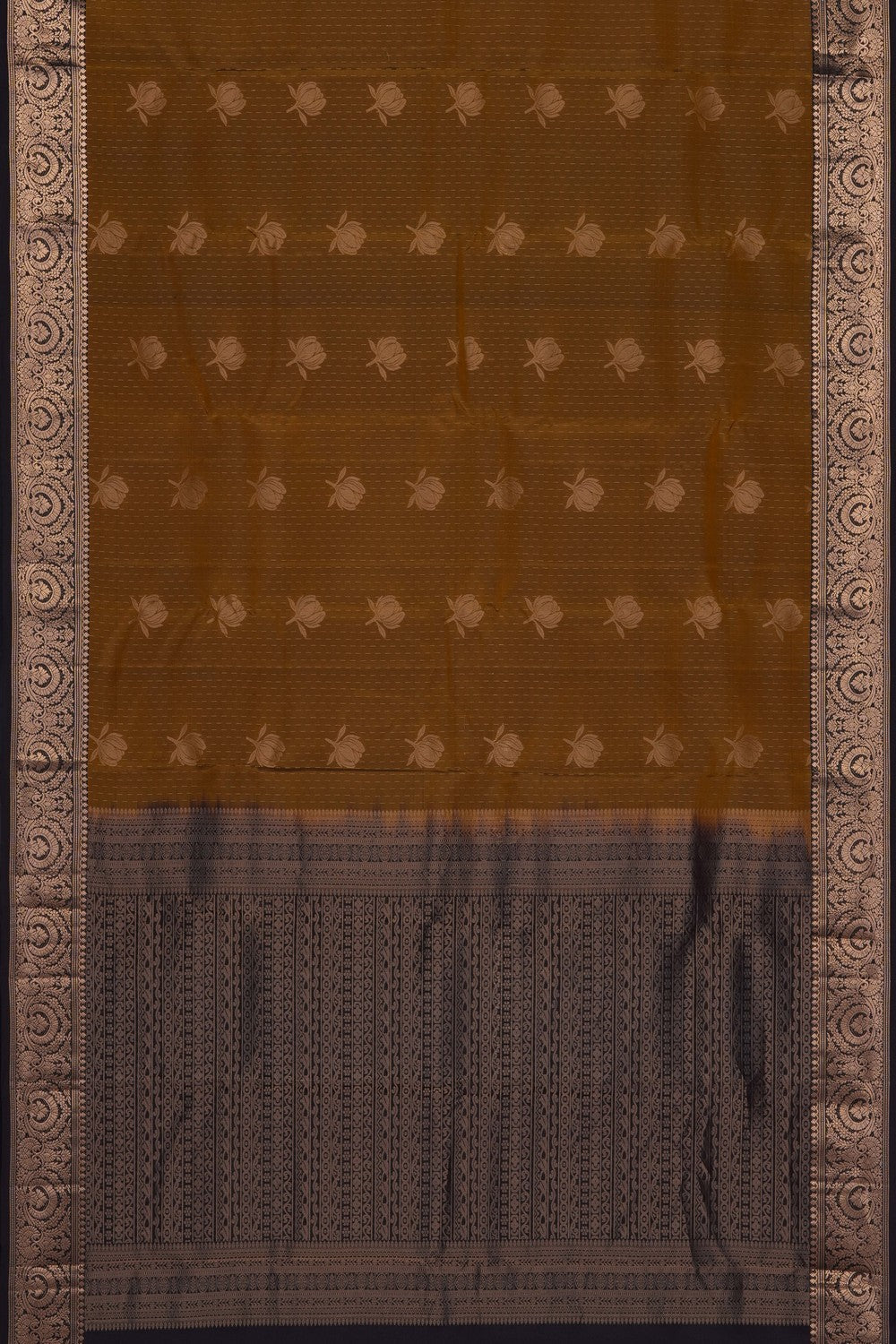 Image of Honey Brown South Silk Saree