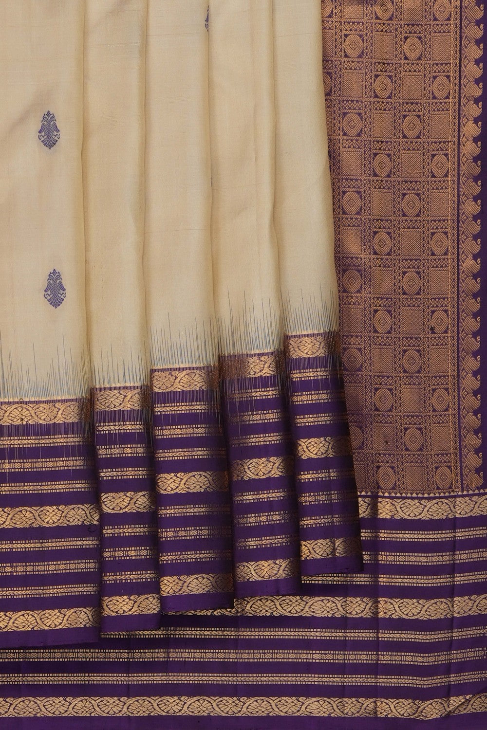 Image of Beige South Silk Saree
