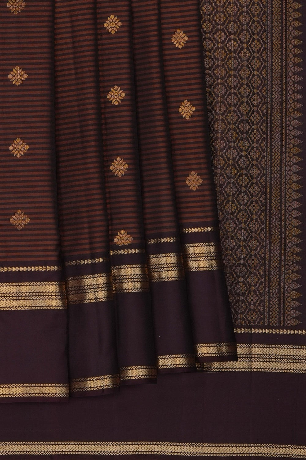 Image of Brown South Silk Saree