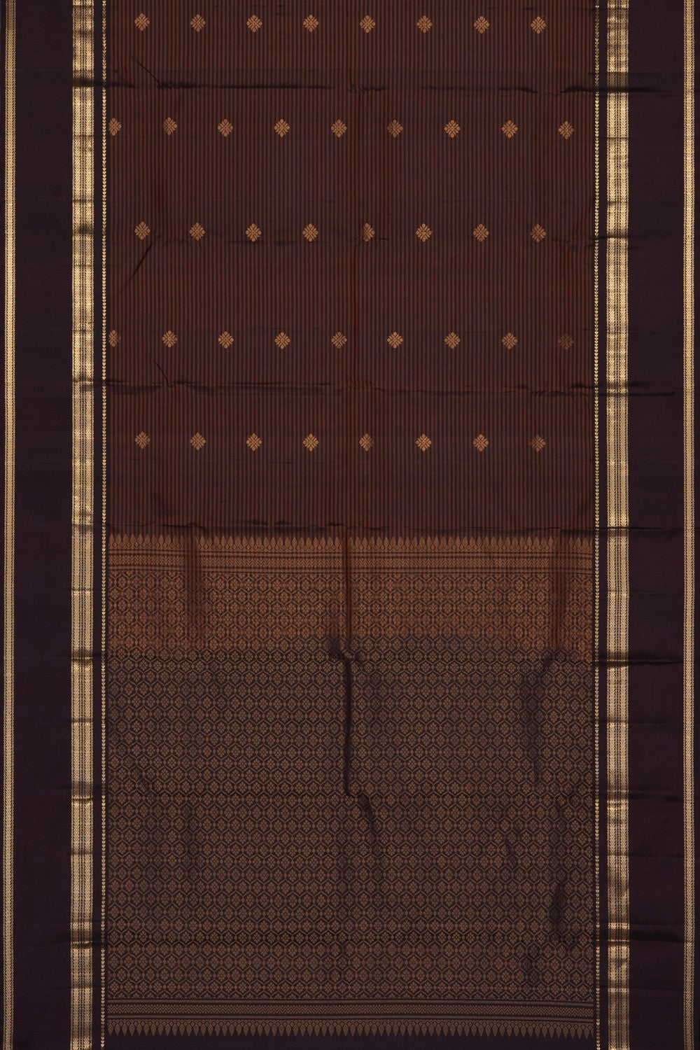 Image of Brown South Silk Saree