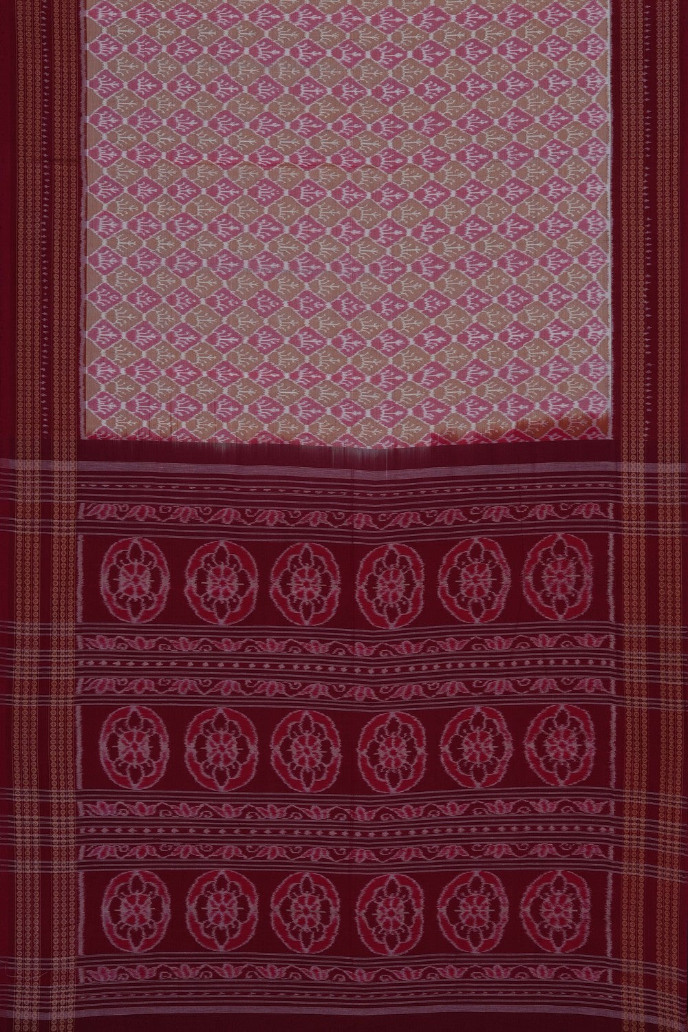 Image of Pink Sambalpuri Cotton Saree