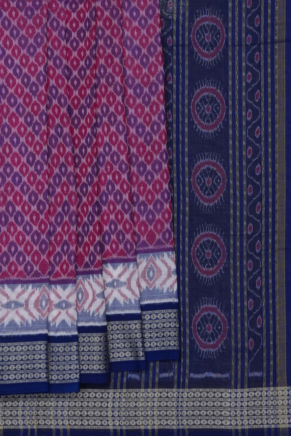 Image of Pink Sambalpuri Cotton Saree