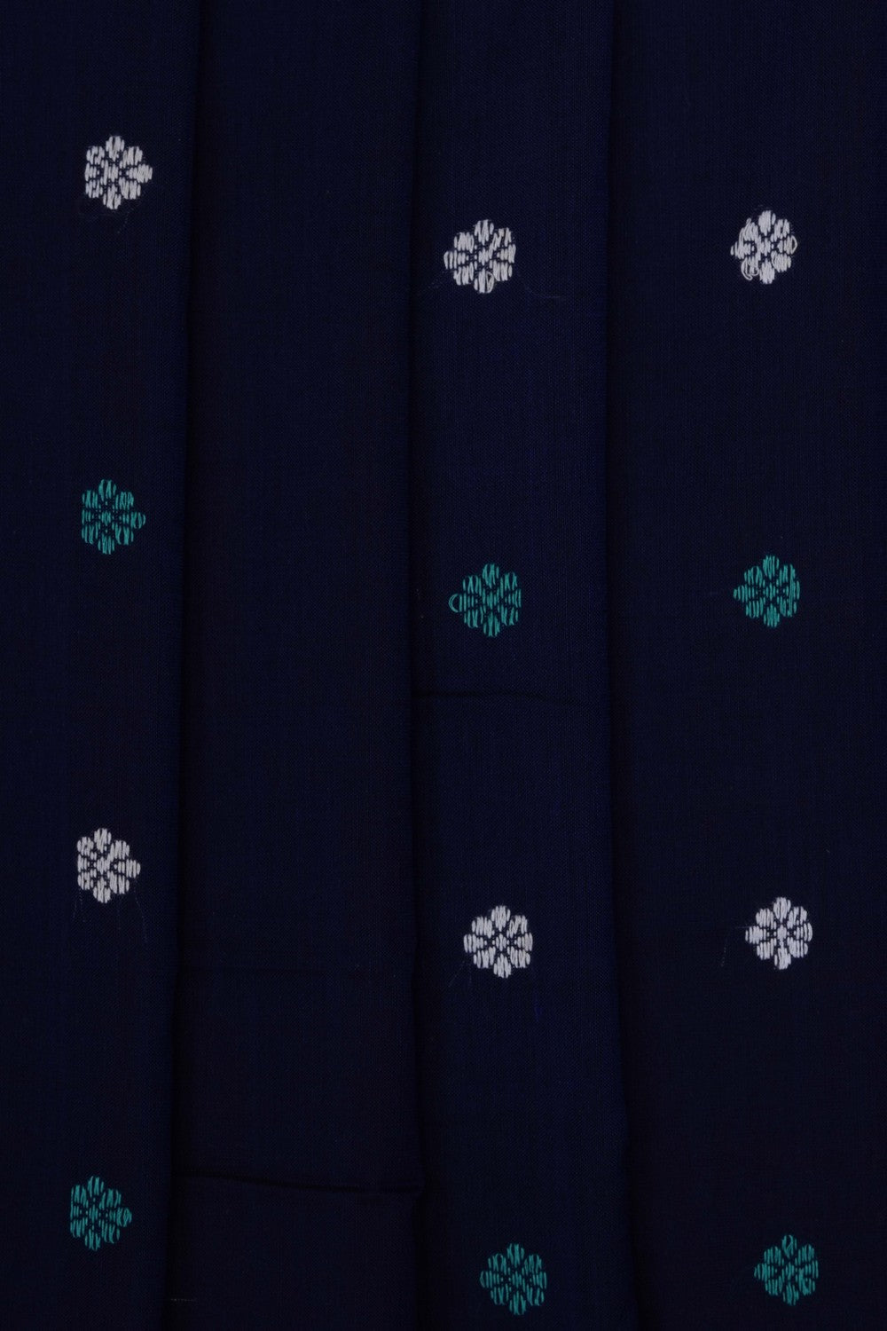 Image of Navy Blue Sambalpuri Cotton Saree