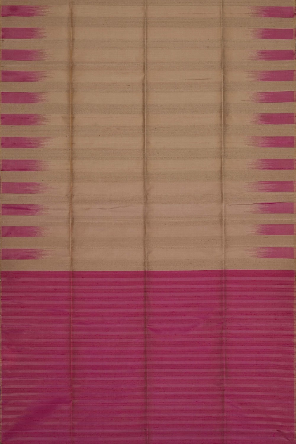 Image of Dupion Silk Off-White Saree