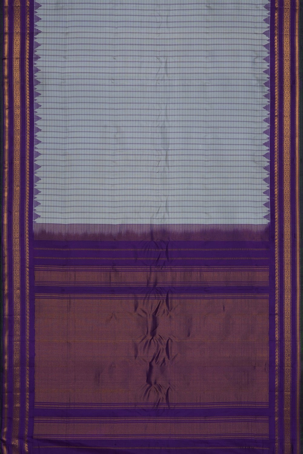 Image of Cream Gadwal Silk Saree