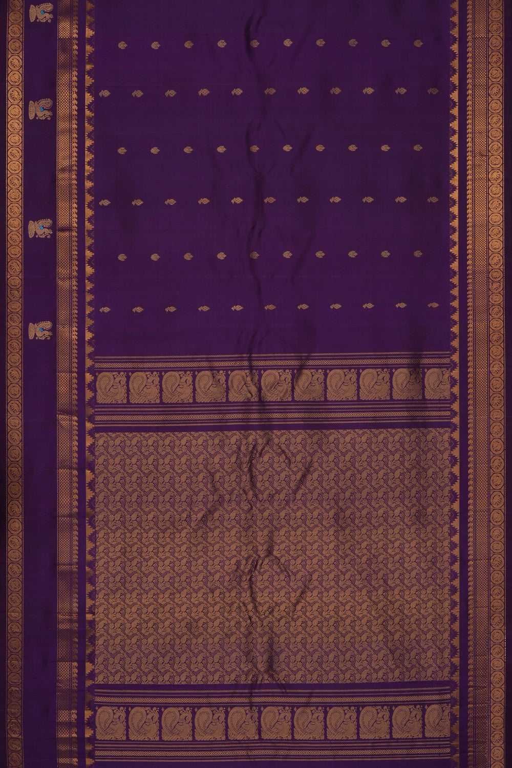 Image of Purple Gadwal Silk Saree