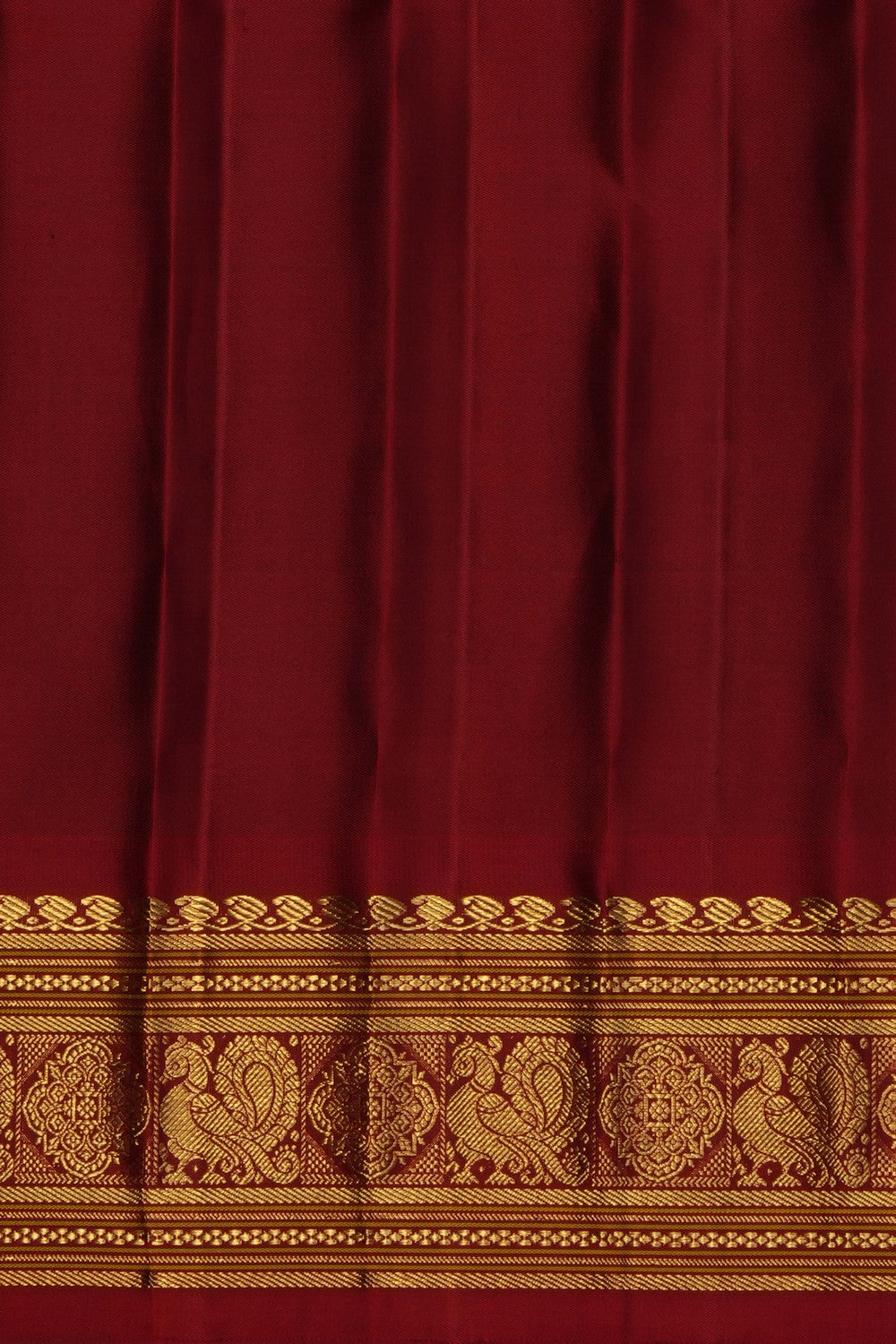 Image of Smoky Blue Gadwal Silk Saree
