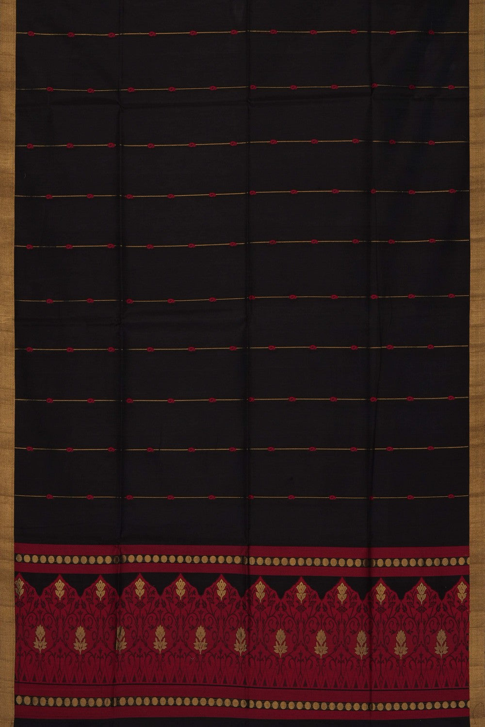 Image of Black South Silk Cotton Saree