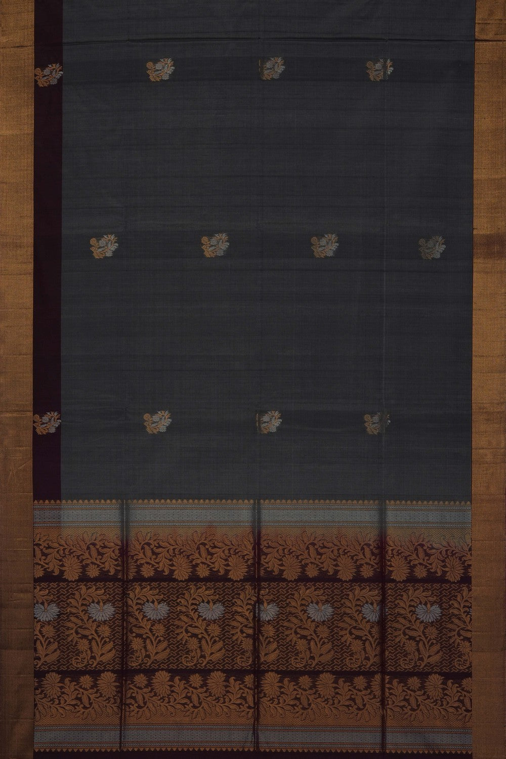 Image of Grey South Silk Cotton Saree