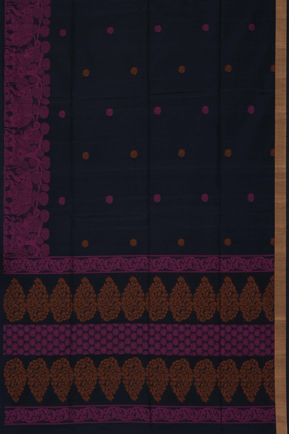 Image of Black South Silk Cotton Saree