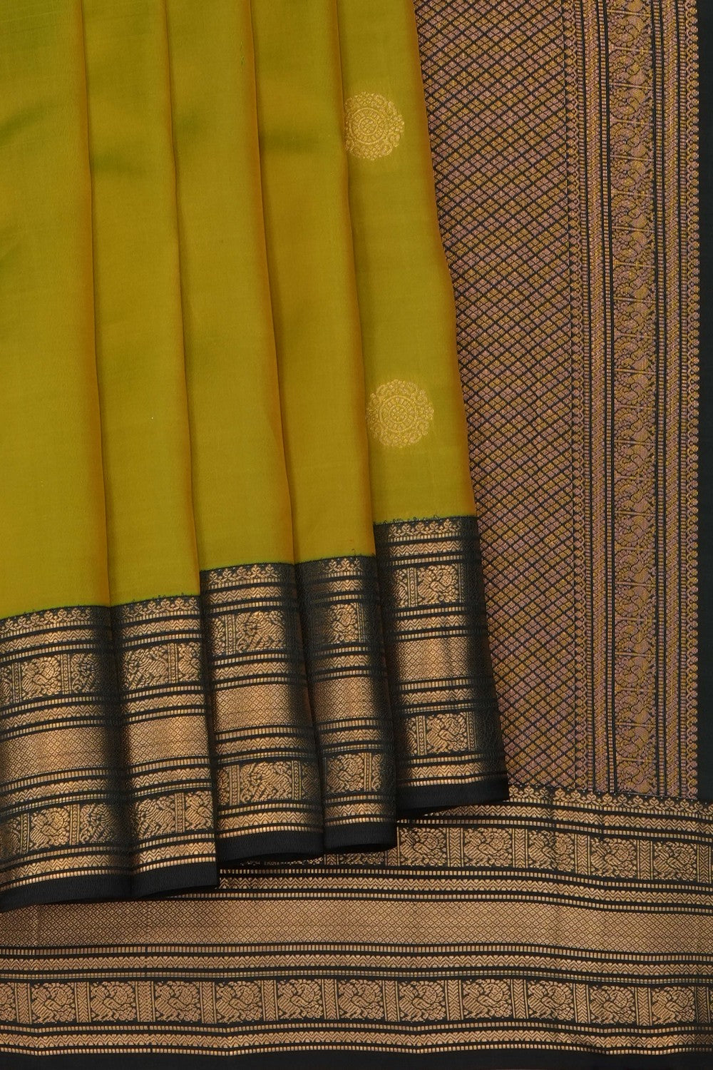 Image of Spring Green South Silk Saree