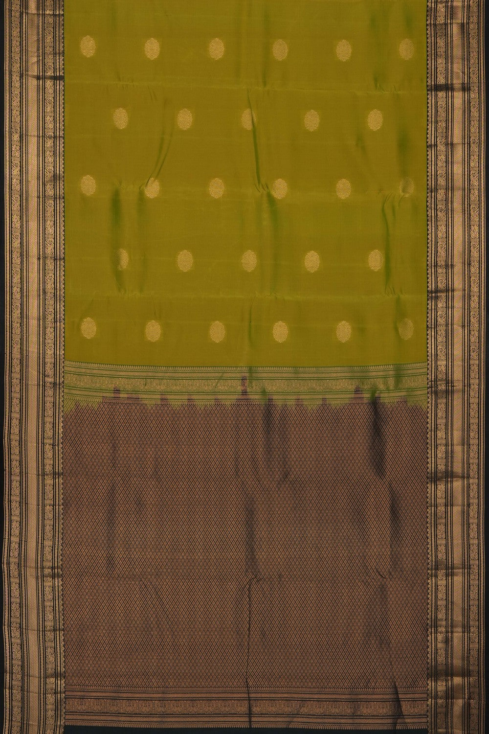 Image of Spring Green South Silk Saree