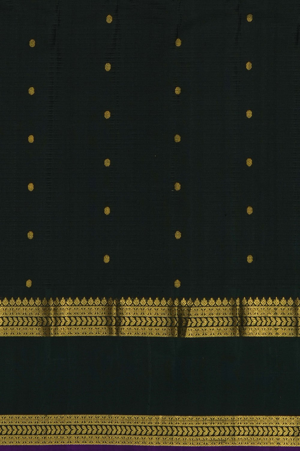 Image of Yellow Gadwal Silk Kattam Saree