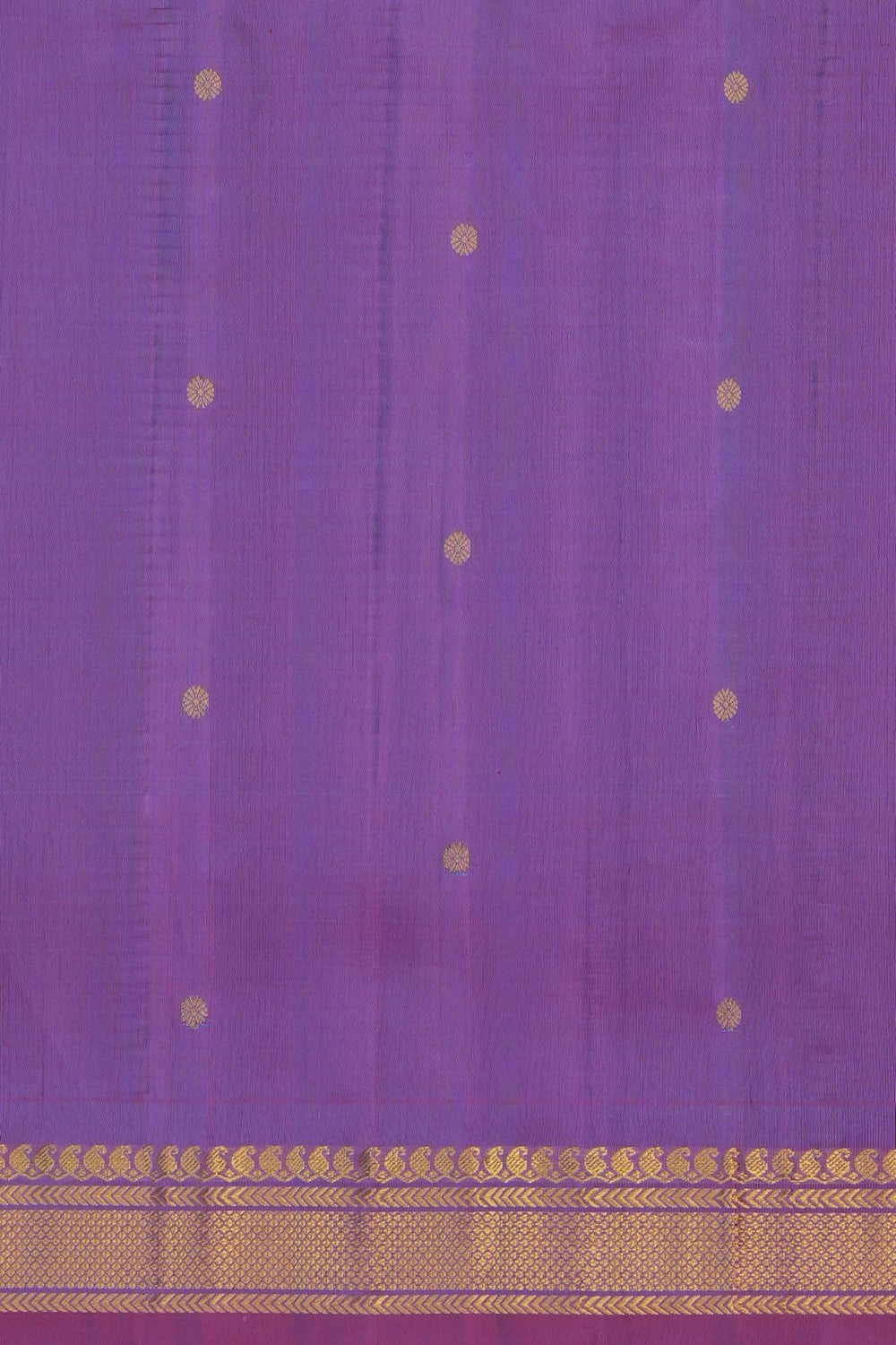 Image of Purple Gadwal Silk Kattam Saree