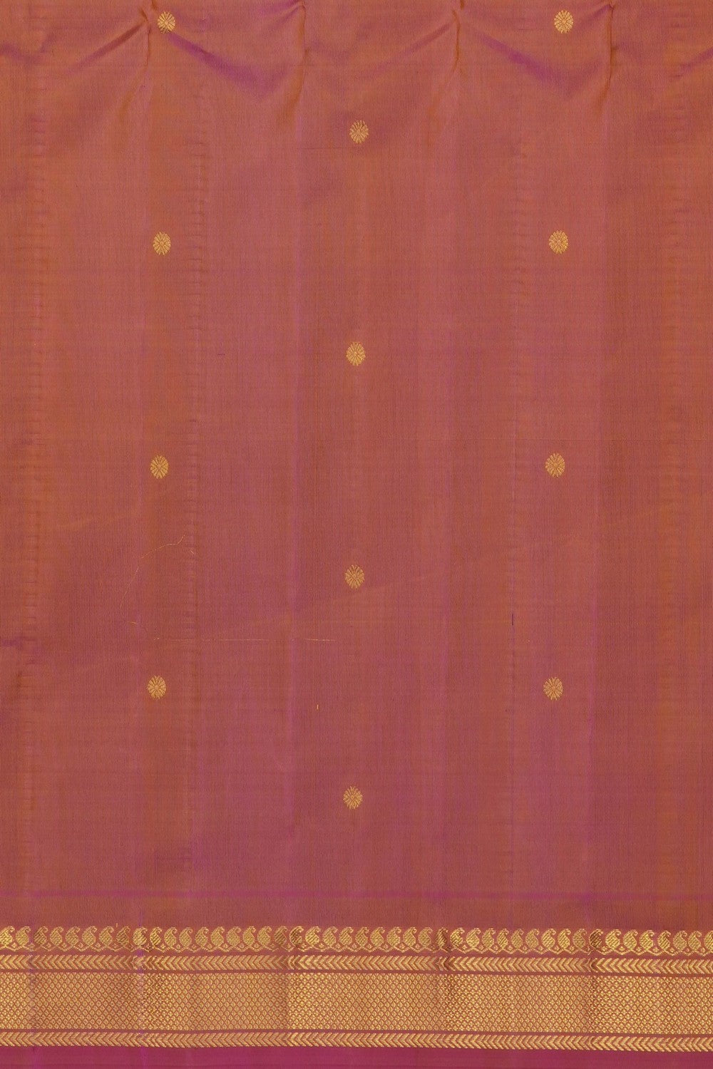 Image of Yellow Gadwal Silk Kattam Saree
