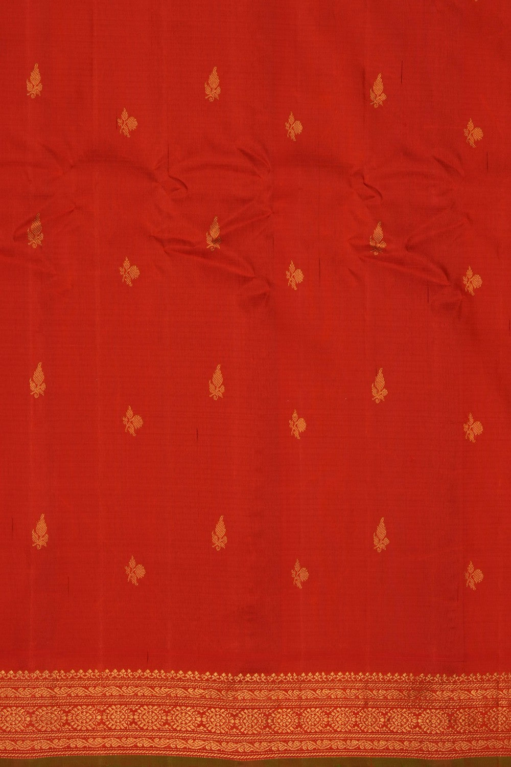 Image of Beige Gadwal Silk Cotton Saree