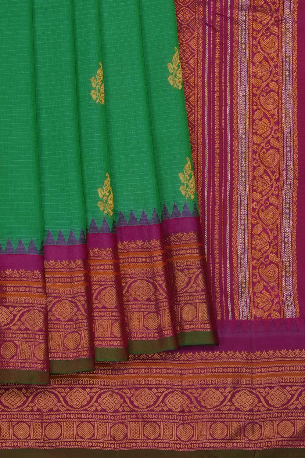 Image of Green Gadwal Saree