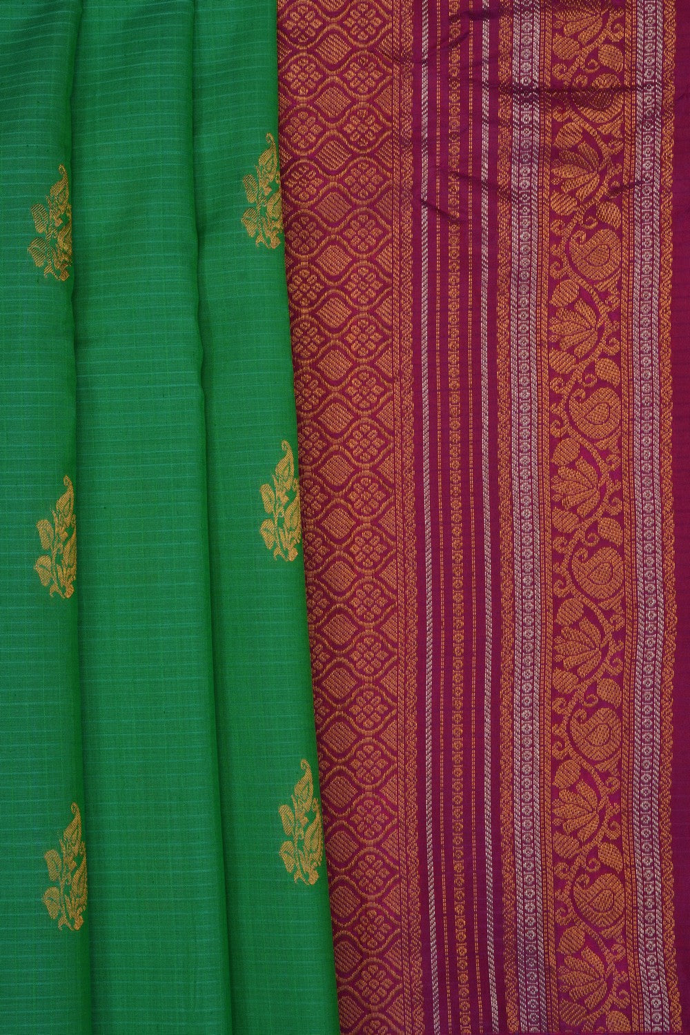 Image of Green Gadwal Saree