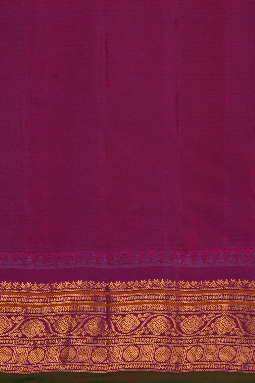 Image of Teal Green Gadwal Saree