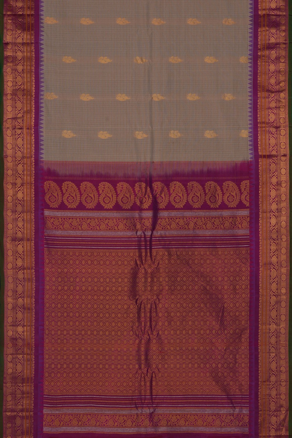 Image of Beige Gadwal Saree