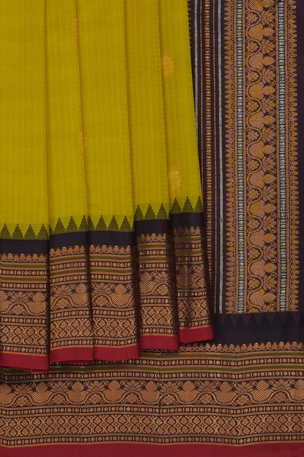 Image of Spring Green Gadwal Saree