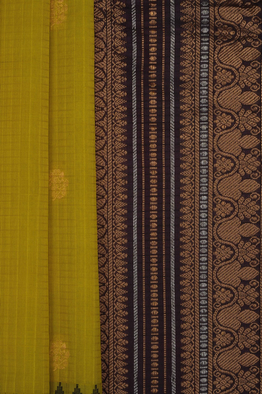 Image of Spring Green Gadwal Saree
