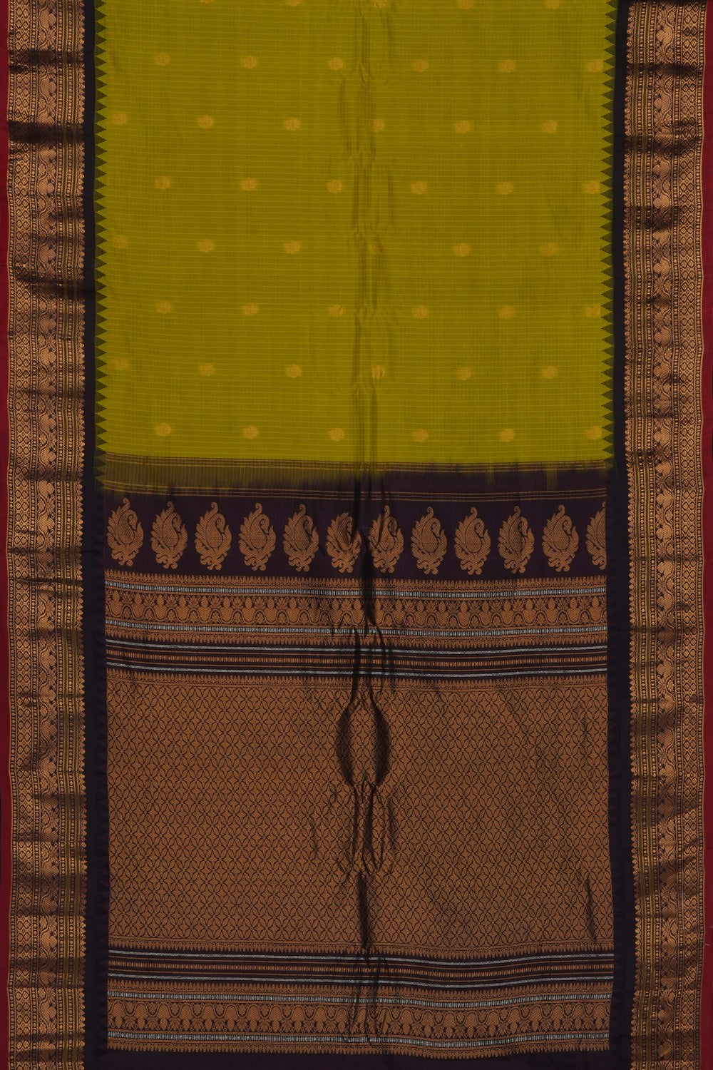 Image of Spring Green Gadwal Saree