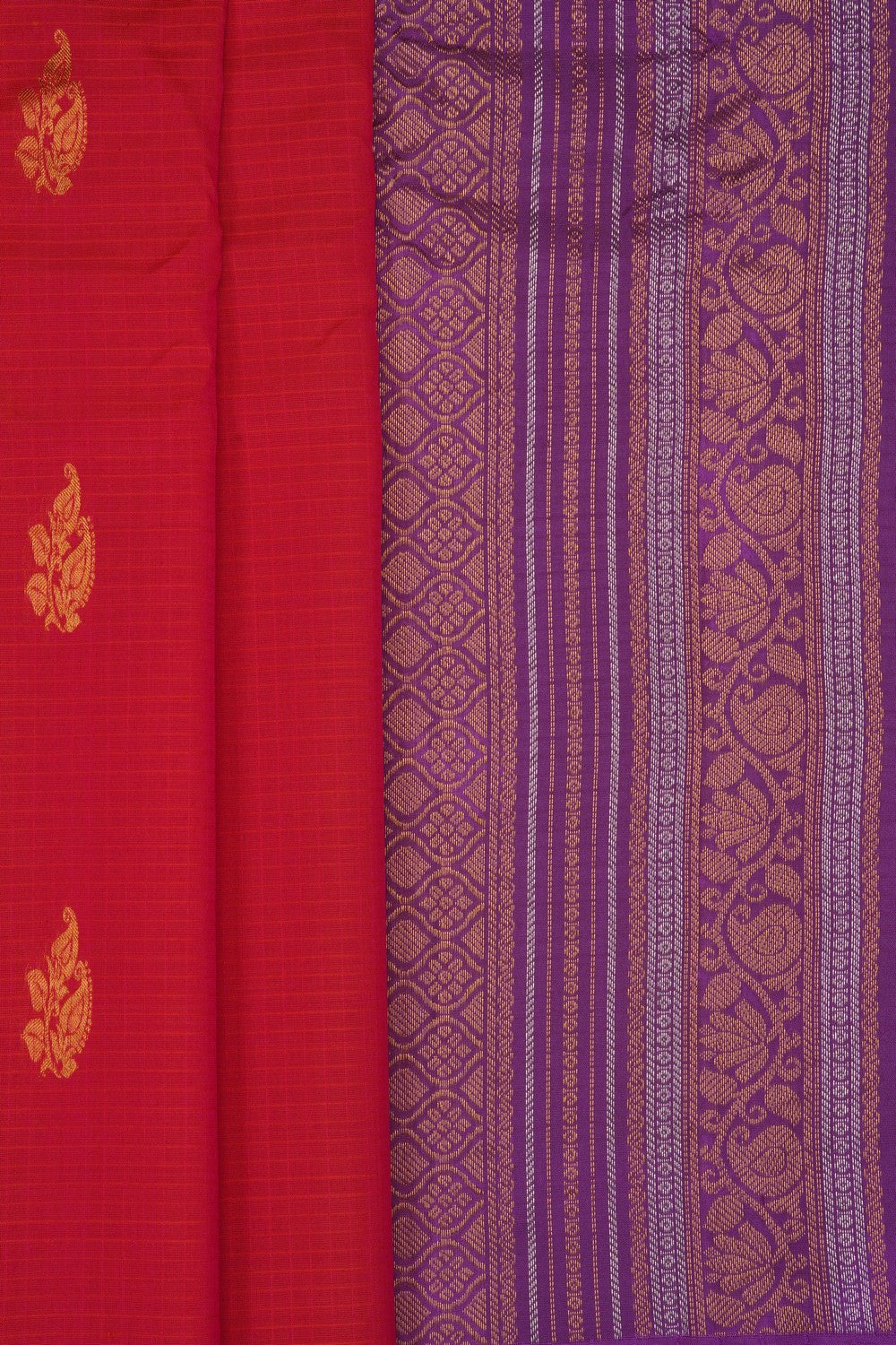 Image of Red Gadwal Saree