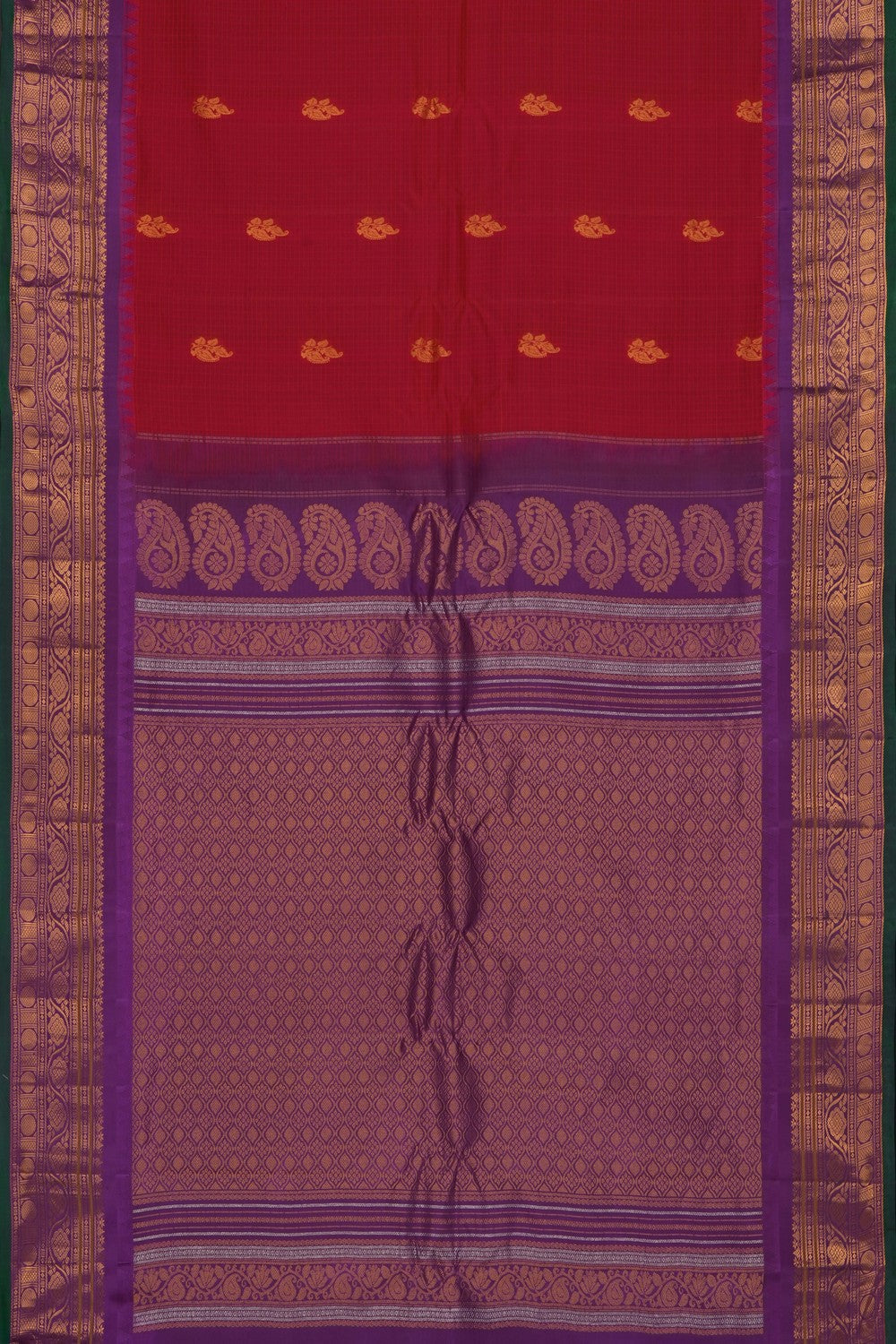 Image of Red Gadwal Saree