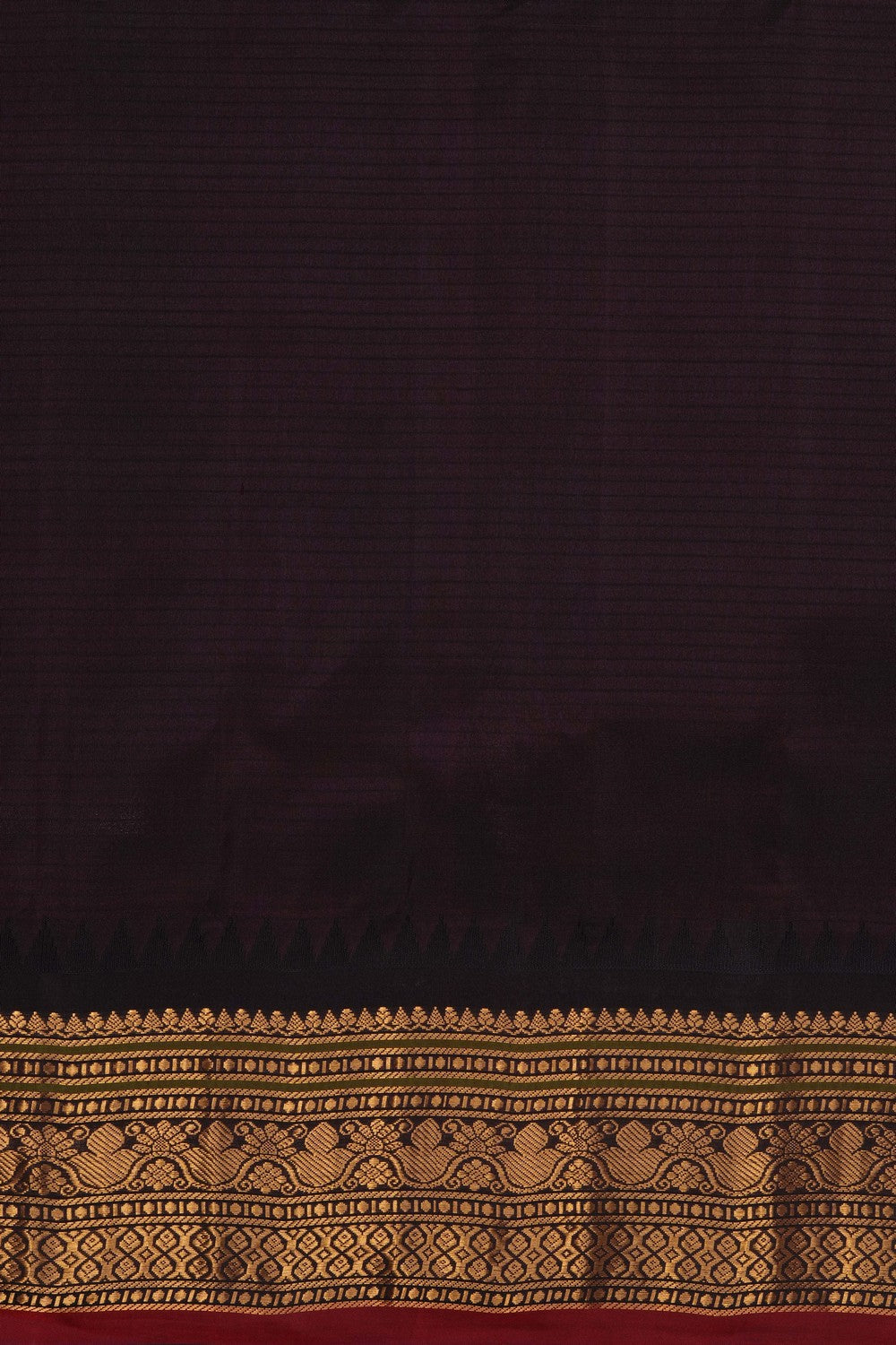 Image of Orange Gadwal Saree