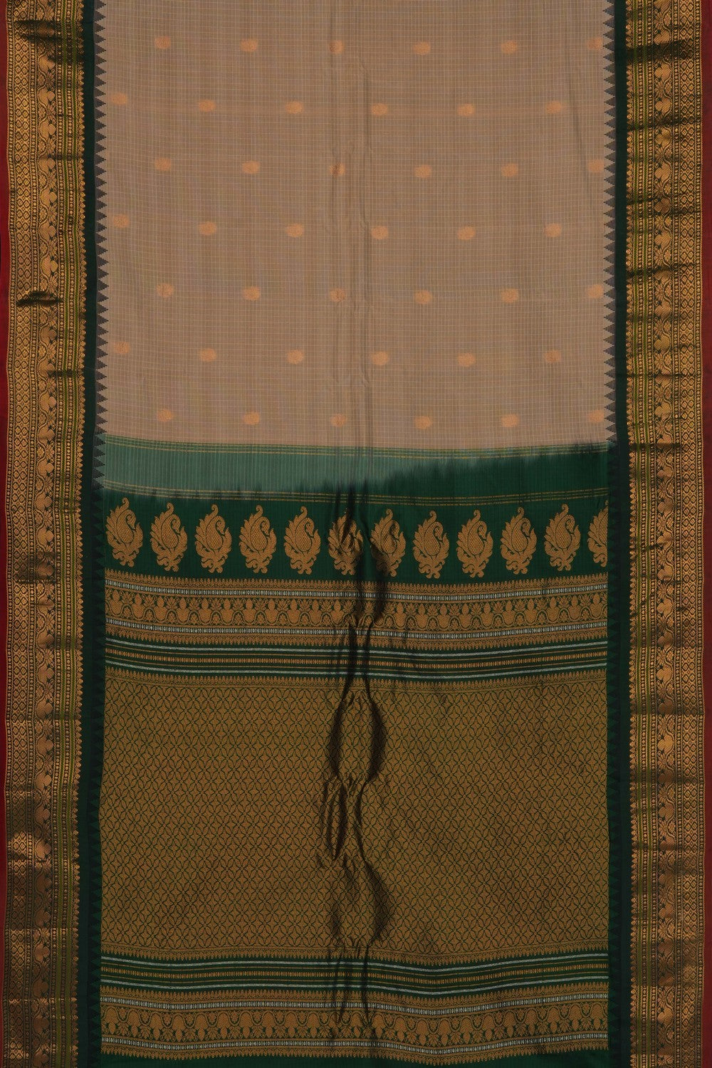 Image of Classy Beige Gadwal Saree