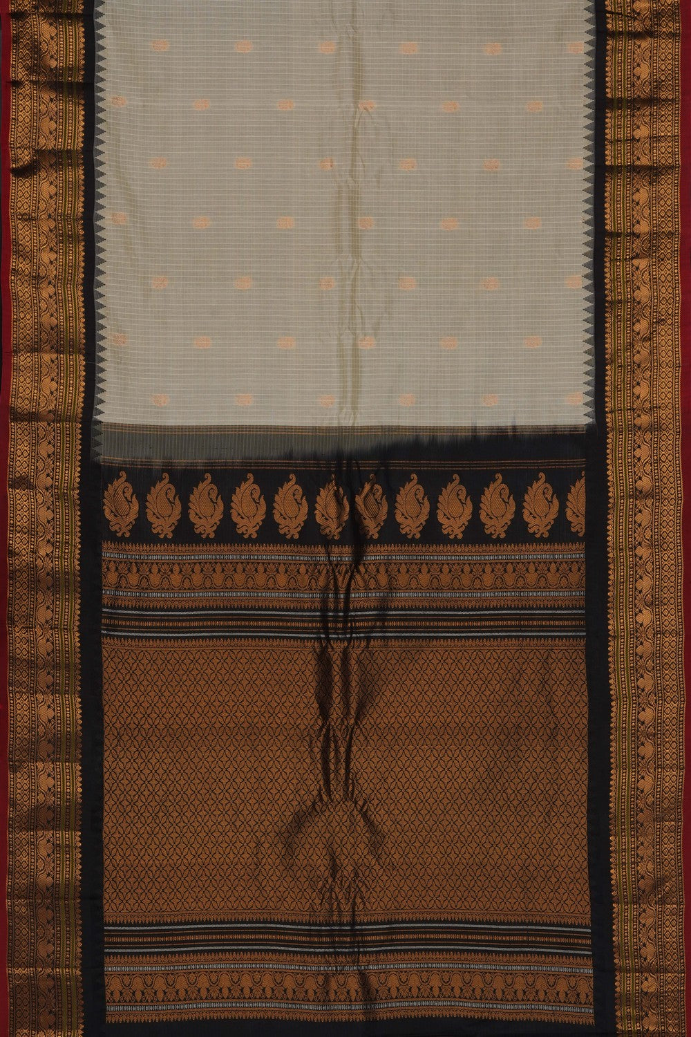 Image of Cream Gadwal Saree