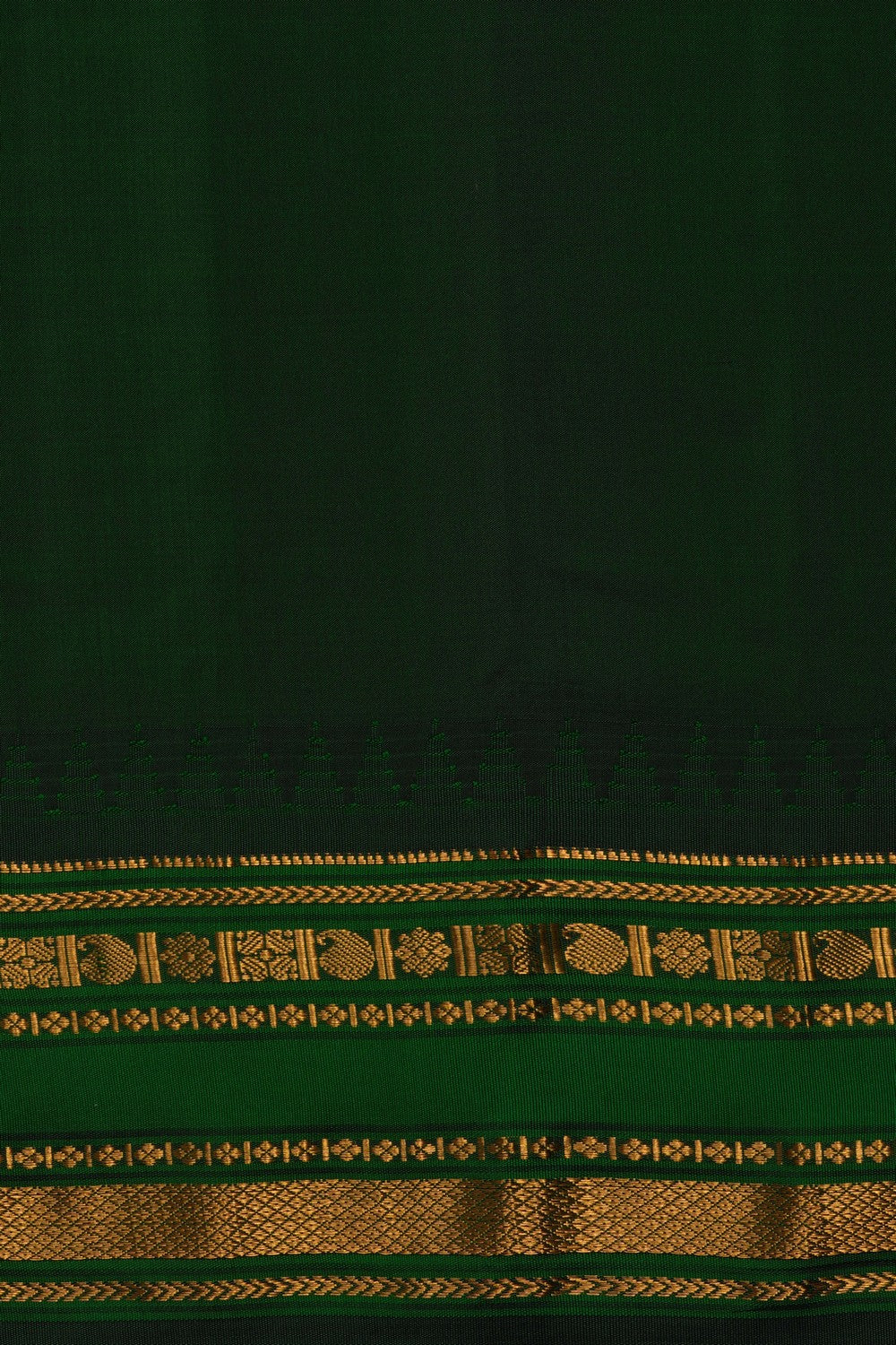 Image of Red Gadwal Silk Saree