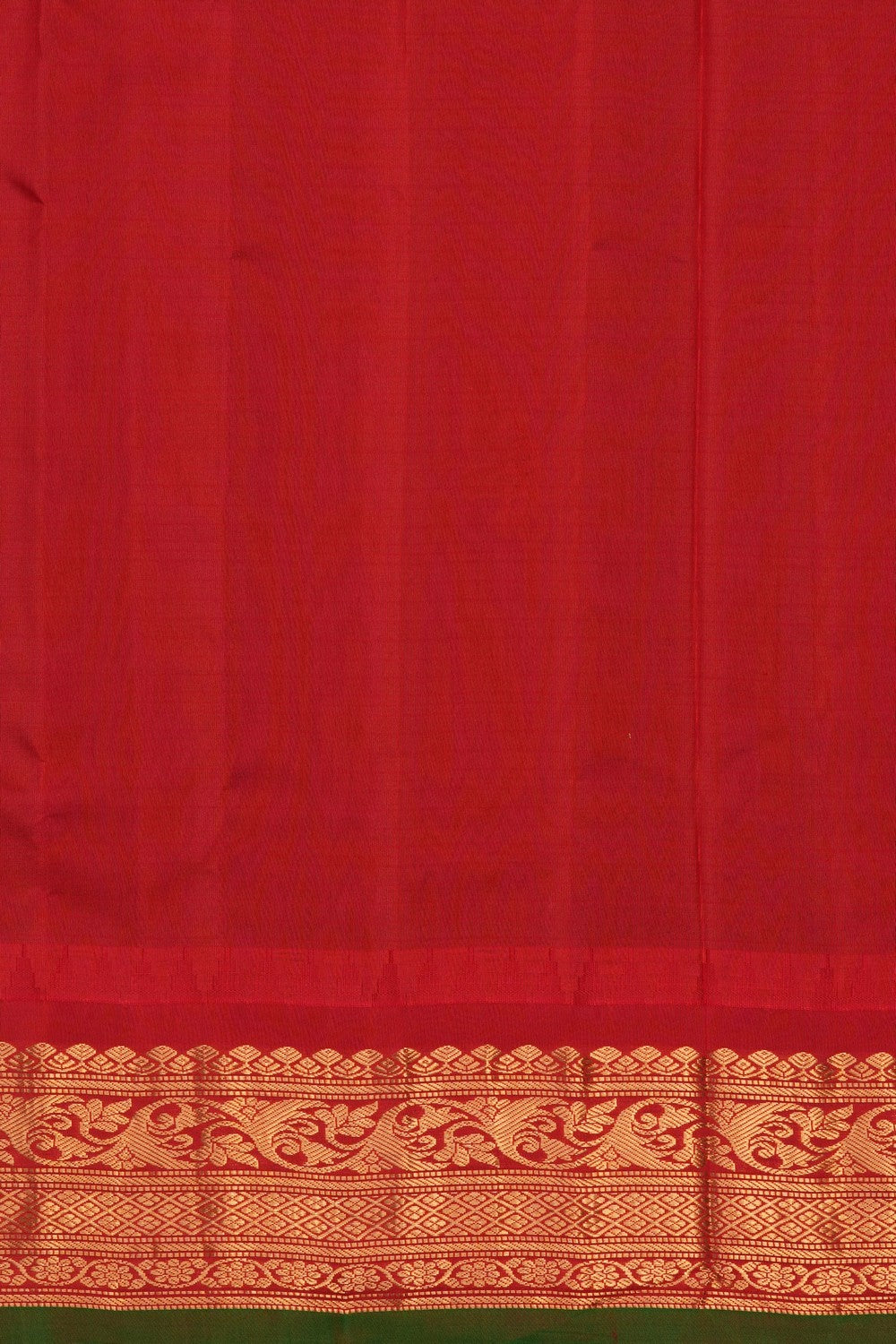 Image of Yellow Gadwal Silk Saree