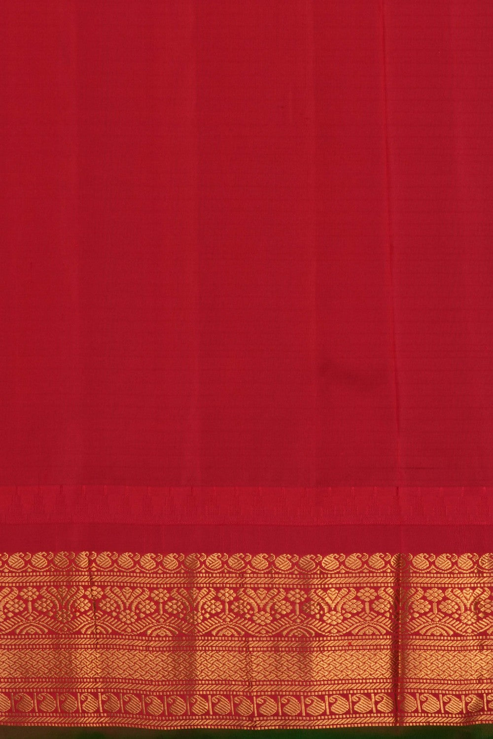 Image of Green Gadwal Silk Kattam Saree