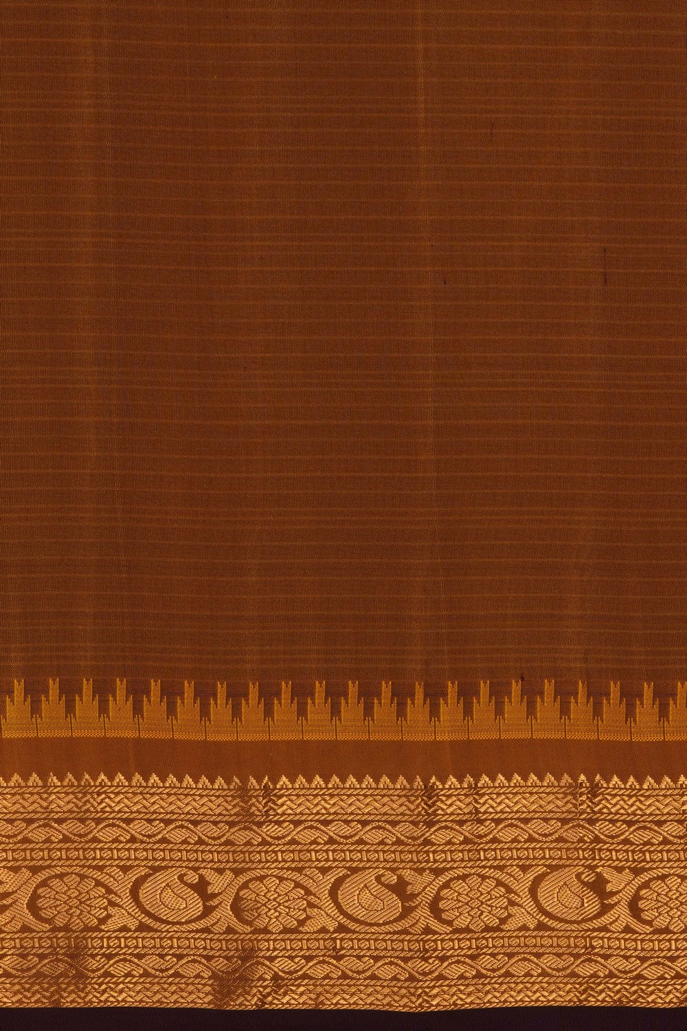 Image of Blue Gadwal Silk Kattam Saree