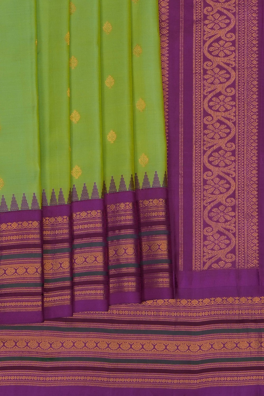 Image of Sea Green Gadwal Silk Saree