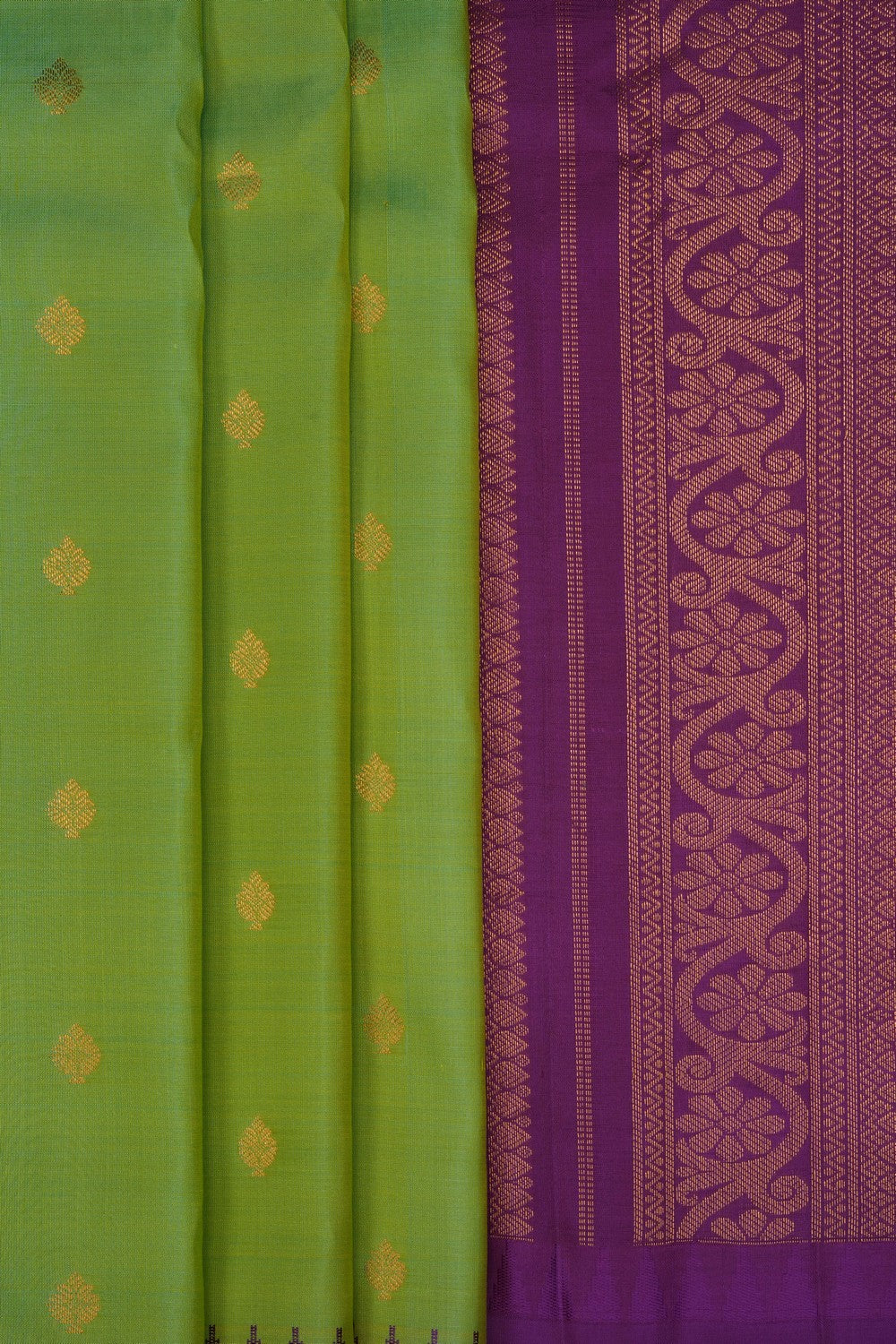 Image of Sea Green Gadwal Silk Saree