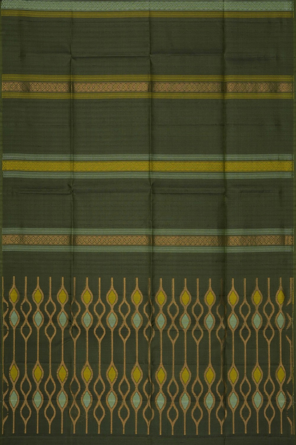 Image of Green South Silk Cotton Saree