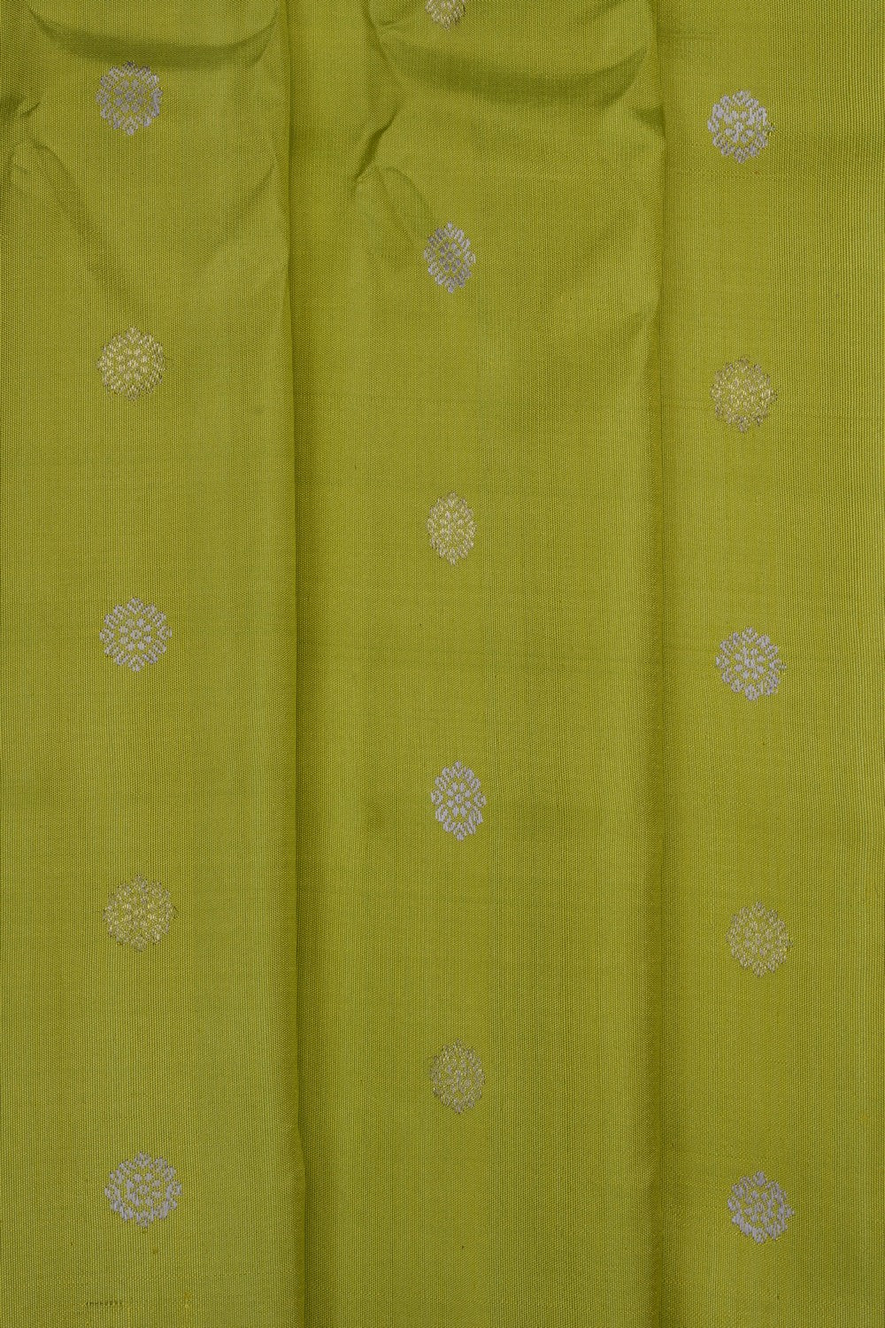 Image of Spring Green Gadwal Silk Kattam Saree