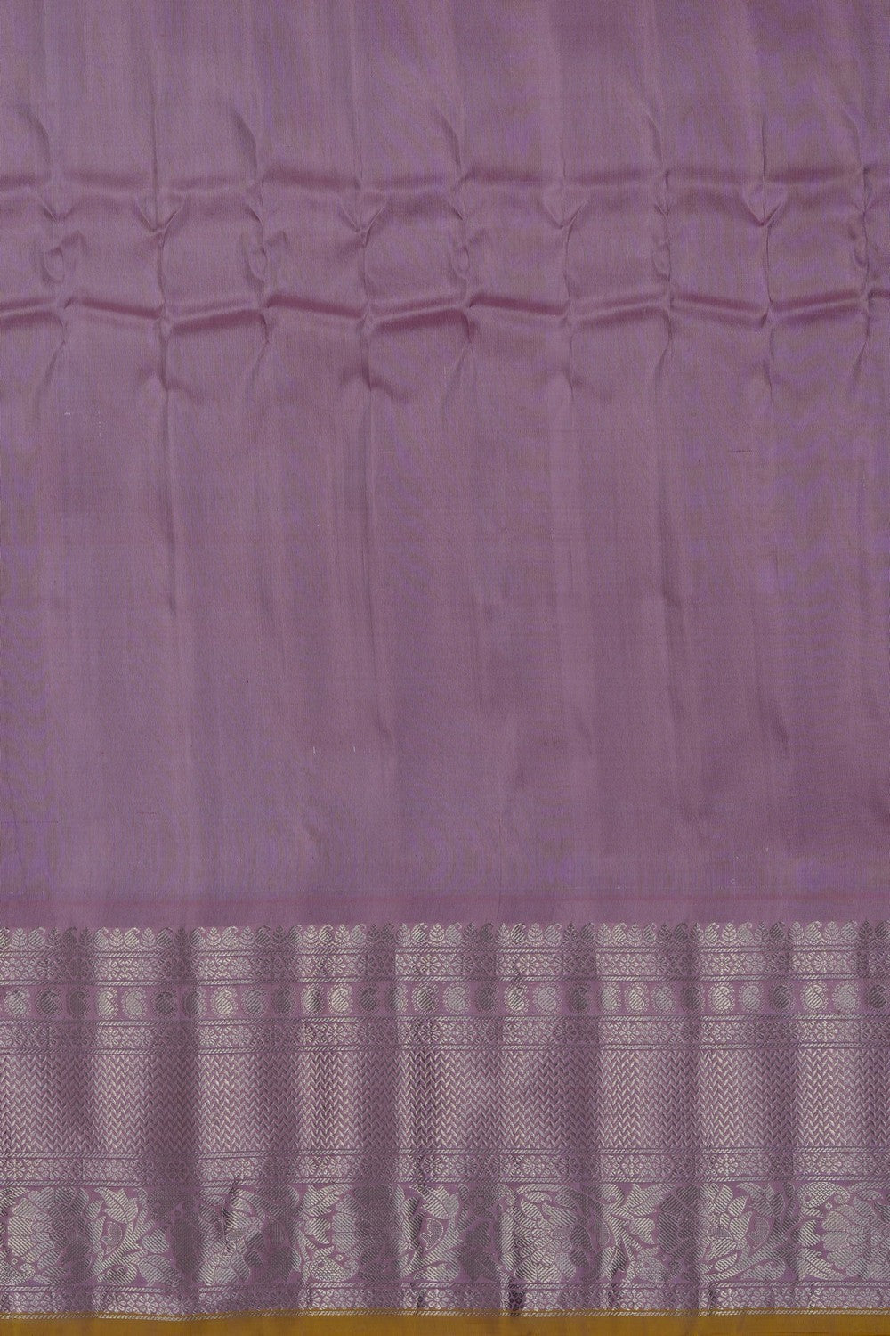 Image of Spring Green Gadwal Silk Kattam Saree