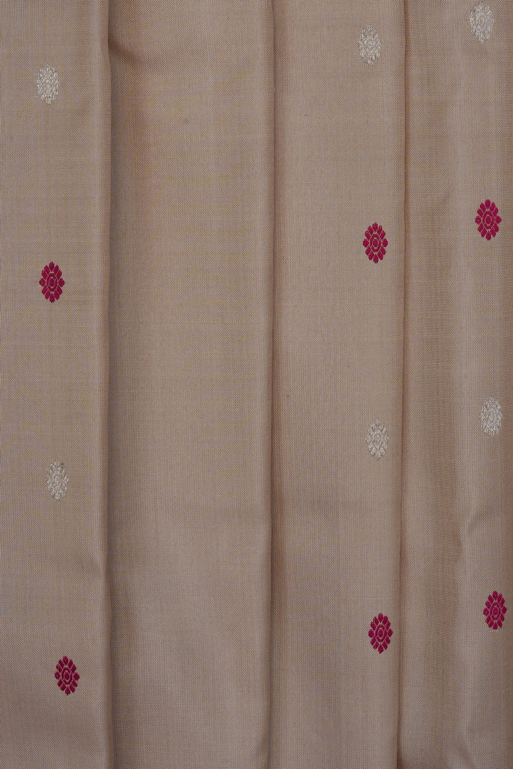 Image of Beige Gadwal Silk Saree