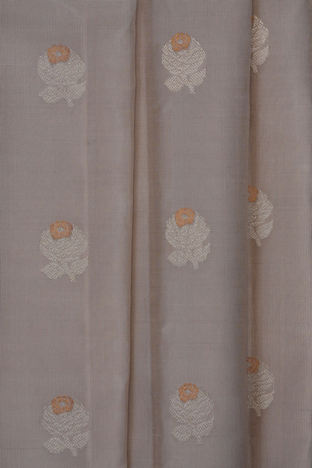 Image of Grey Gadwal Silk Saree