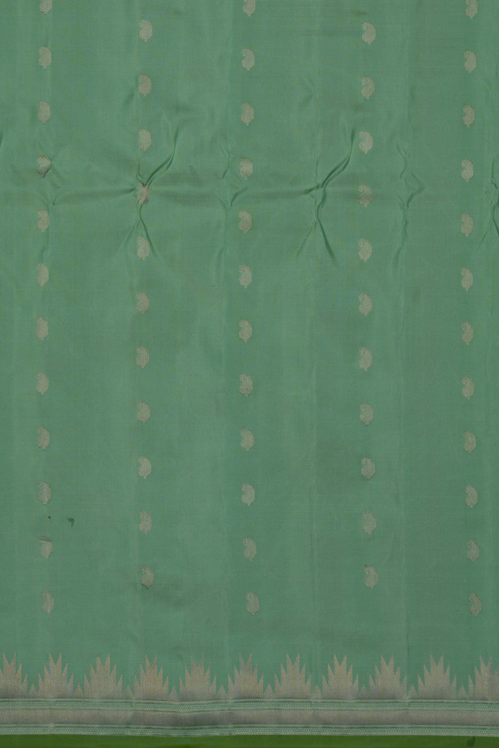 Image of Pastel green Gadwal Silk Saree