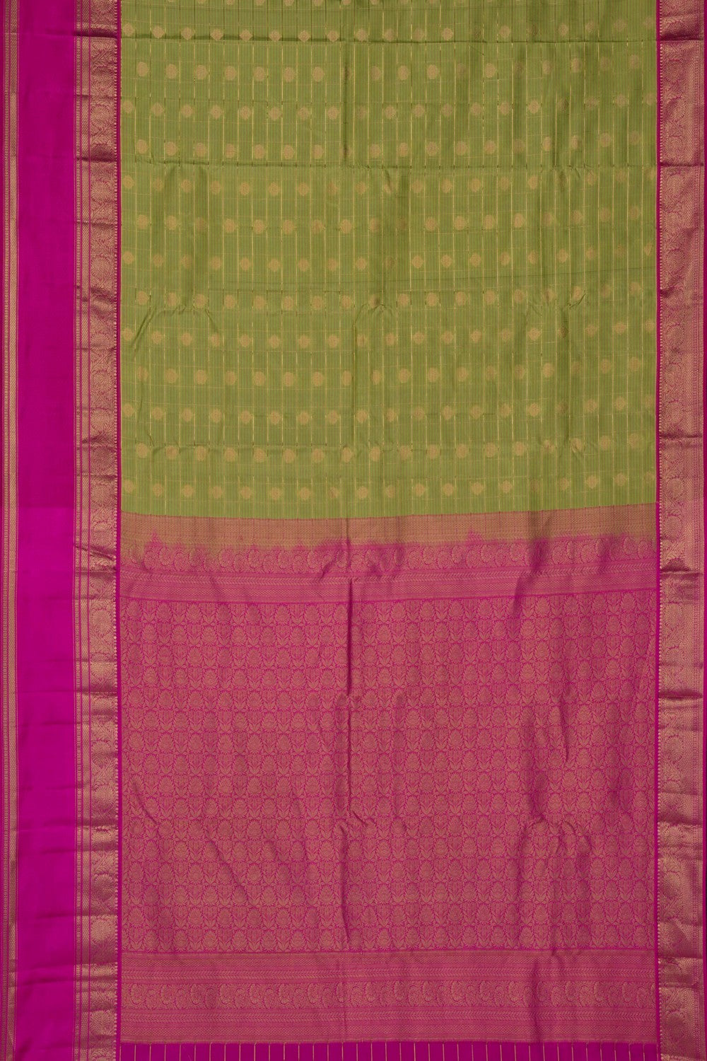 Image of Sage Green South Silk Saree