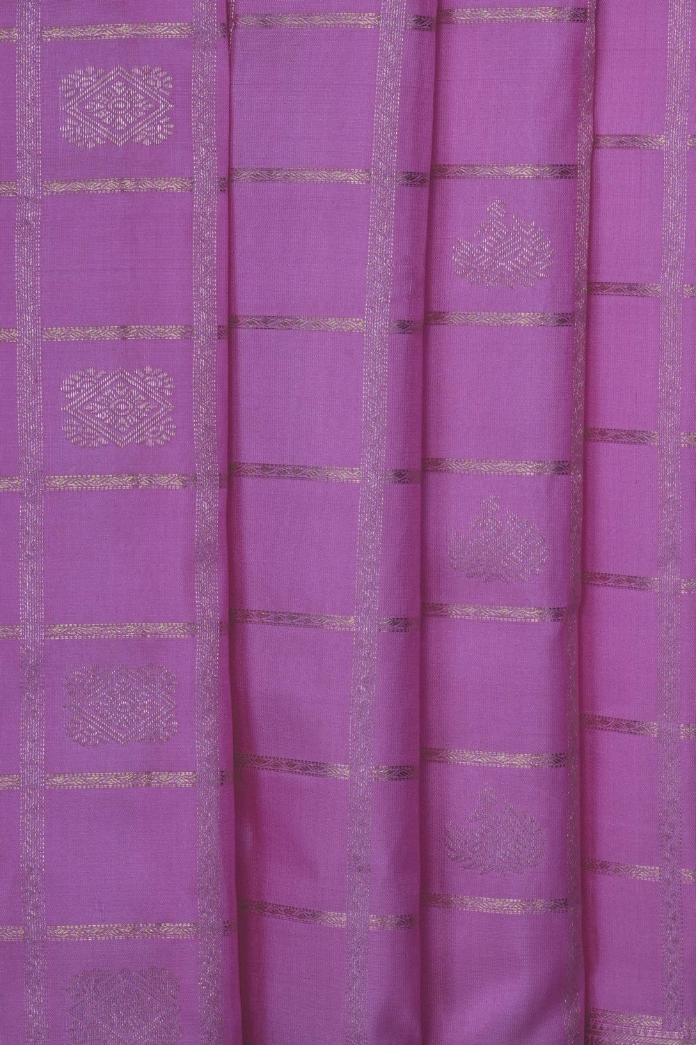 Image of Pink South Silk Kattam Saree
