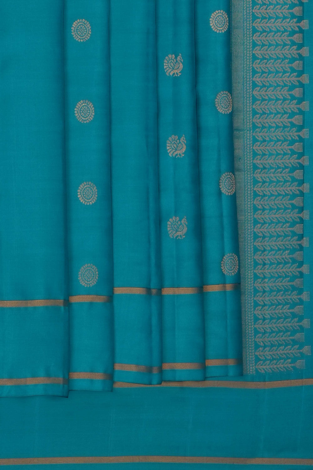 Image of Ananda-Blue South Silk Saree